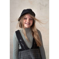 Popelin Grey Melange Funnel Collar Rib Pullover