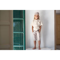Popelin Sand linen Bermuda Shorts