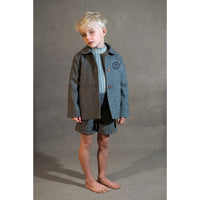 Popelin Grey Fleck Panelled Shorts