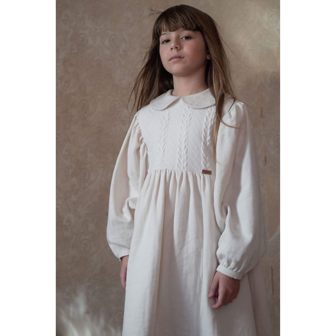 Popelin Off White Two Tone Dress