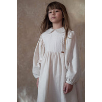 Popelin Off White Two Tone Dress