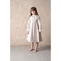 Popelin Beige Velvet Dress