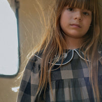Popelin Taupe Check  Dress