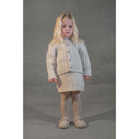 Popelin Off White Knitted Skirt