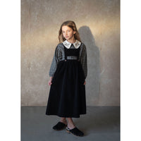 Popelin Black Corduroy Midi Dress