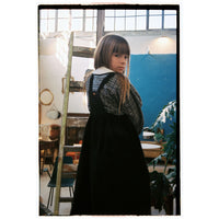 Popelin Black Corduroy Midi Dress