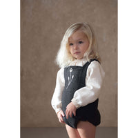 Popelin Dark Grey Wool Romper