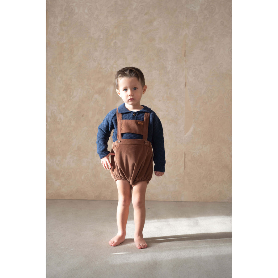 Popelin Ochre Coloured Corduroy Romper