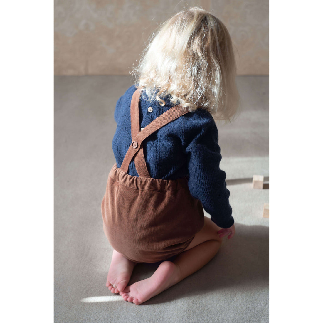 Popelin Ochre Coloured Corduroy Romper