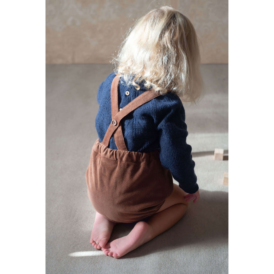 Popelin Ochre Coloured Corduroy Romper