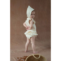 Popelin Off White Double Frill Culotte