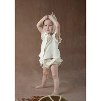 Popelin Off White Double Frill Culotte