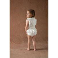 Popelin White Double Frill Culotte