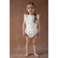 Popelin White Double Frill Culotte