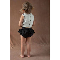Popelin Black Double Frill Culotte