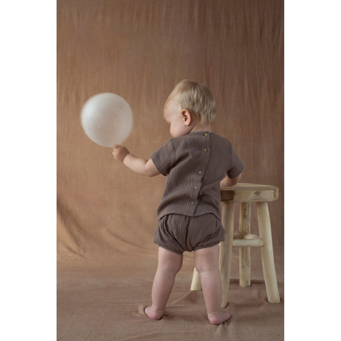 Popelin Brown Organic Pocket Shirt