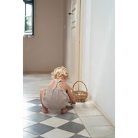 Popelin Off White Dungaree Romper