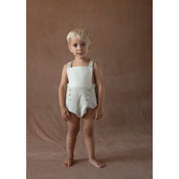 Popelin Sand Linen Dungarees