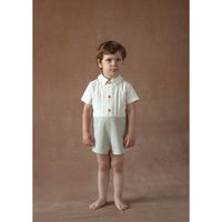 Popelin Sand Oxford Shirt Jumpsuit
