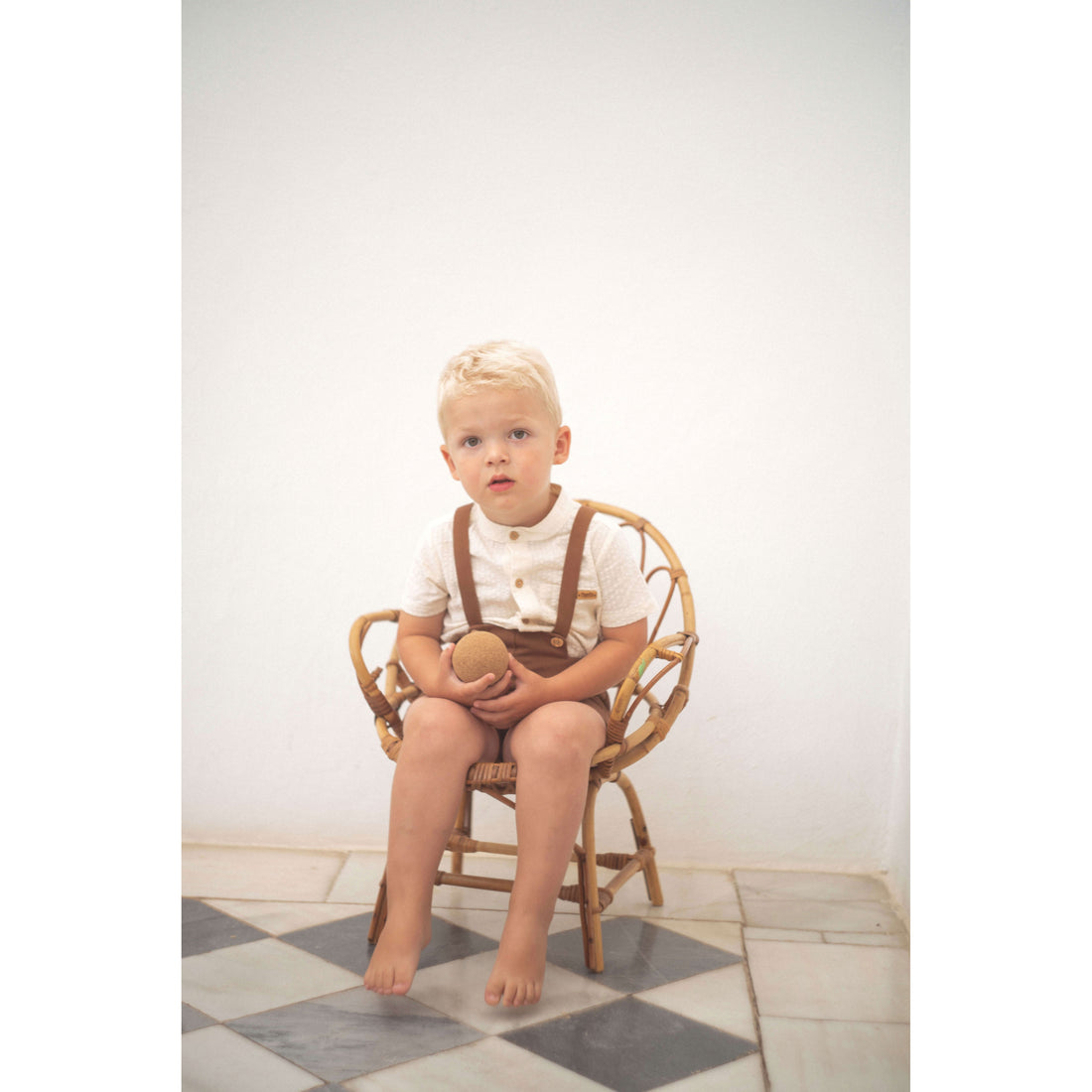 Popelin Off White Shirt Romper
