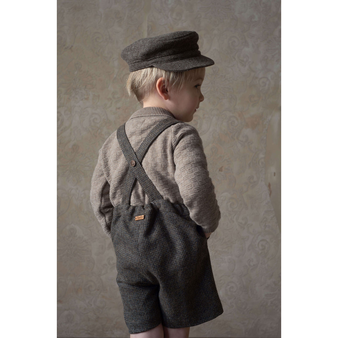 Popelin Multi Coloured Wool Suspender Shorts