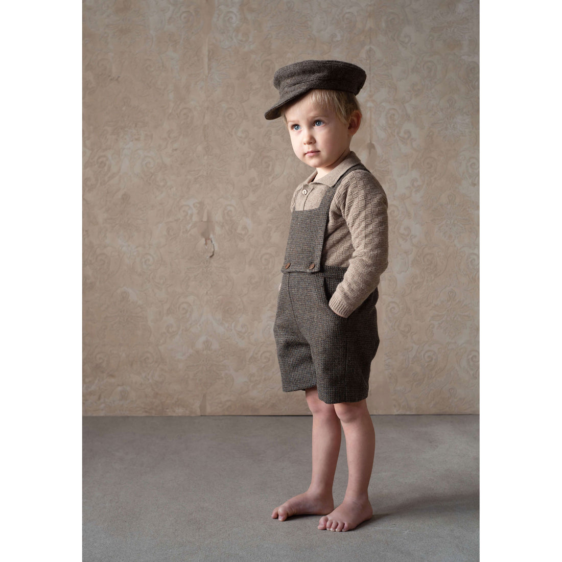 Popelin Multi Coloured Wool Suspender Shorts