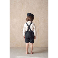Popelin Dark Grey Wool Suspender Shorts
