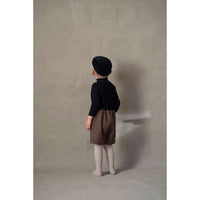 Popelin Brown Micro Herringbone Crossover Shorts
