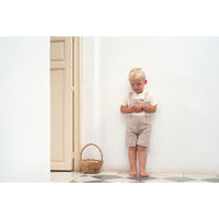 Popelin Off White Linen Shirt Romper