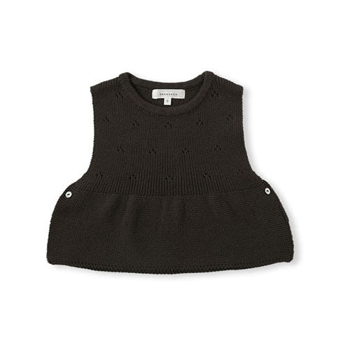 Bene Bene Ash Brown Mou Eyelet Knit Vest