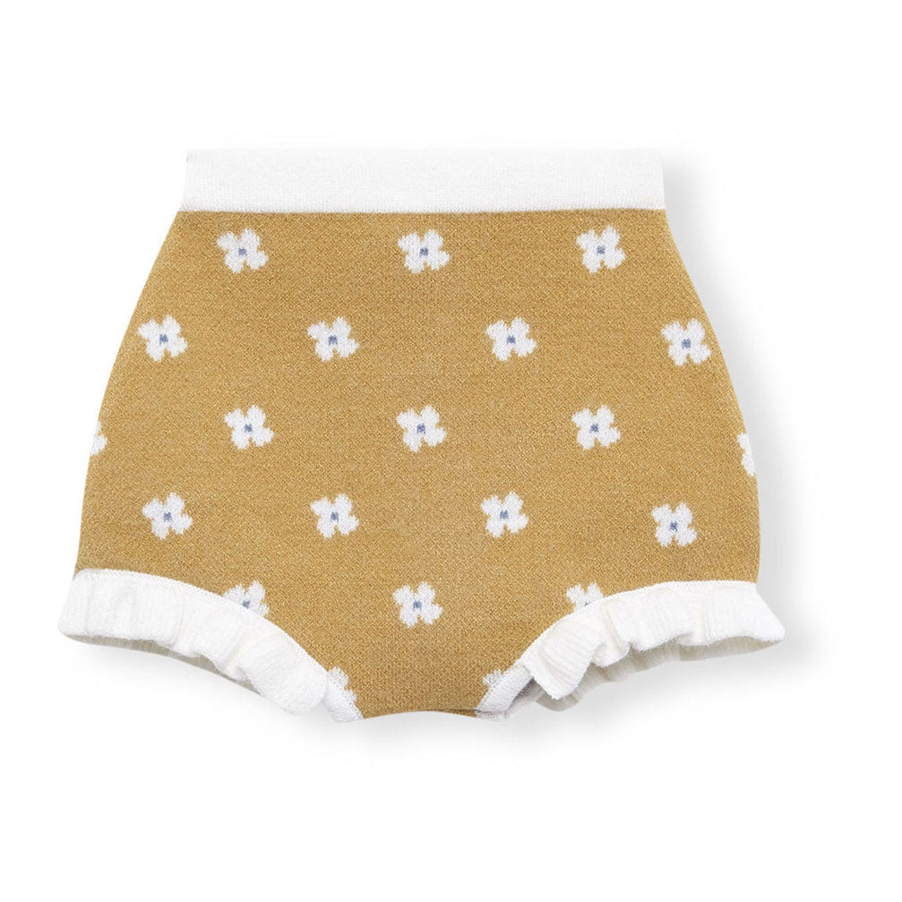 Birinit Mustard Floral Knit Bloomer