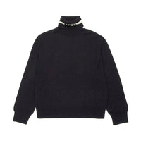 N21 Black Wool Blend Turtleneck Sweater