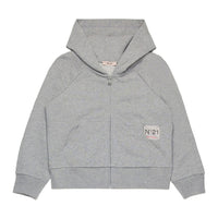 N21 Grey Zip Up Hooded Sweatshirt