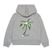 N21 Grey Zip Up Hooded Sweatshirt