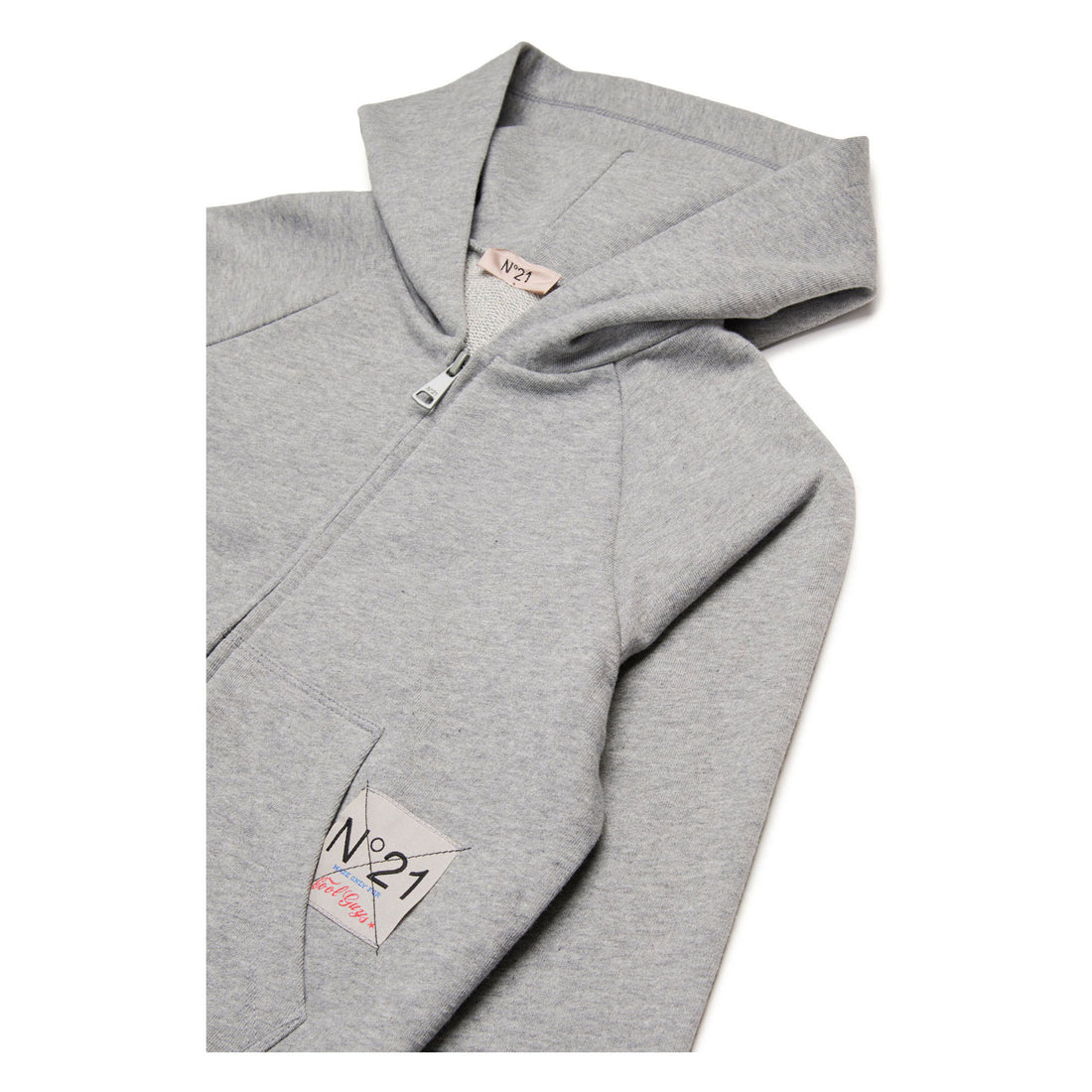 N21 Grey Zip Up Hooded Sweatshirt – Ladida