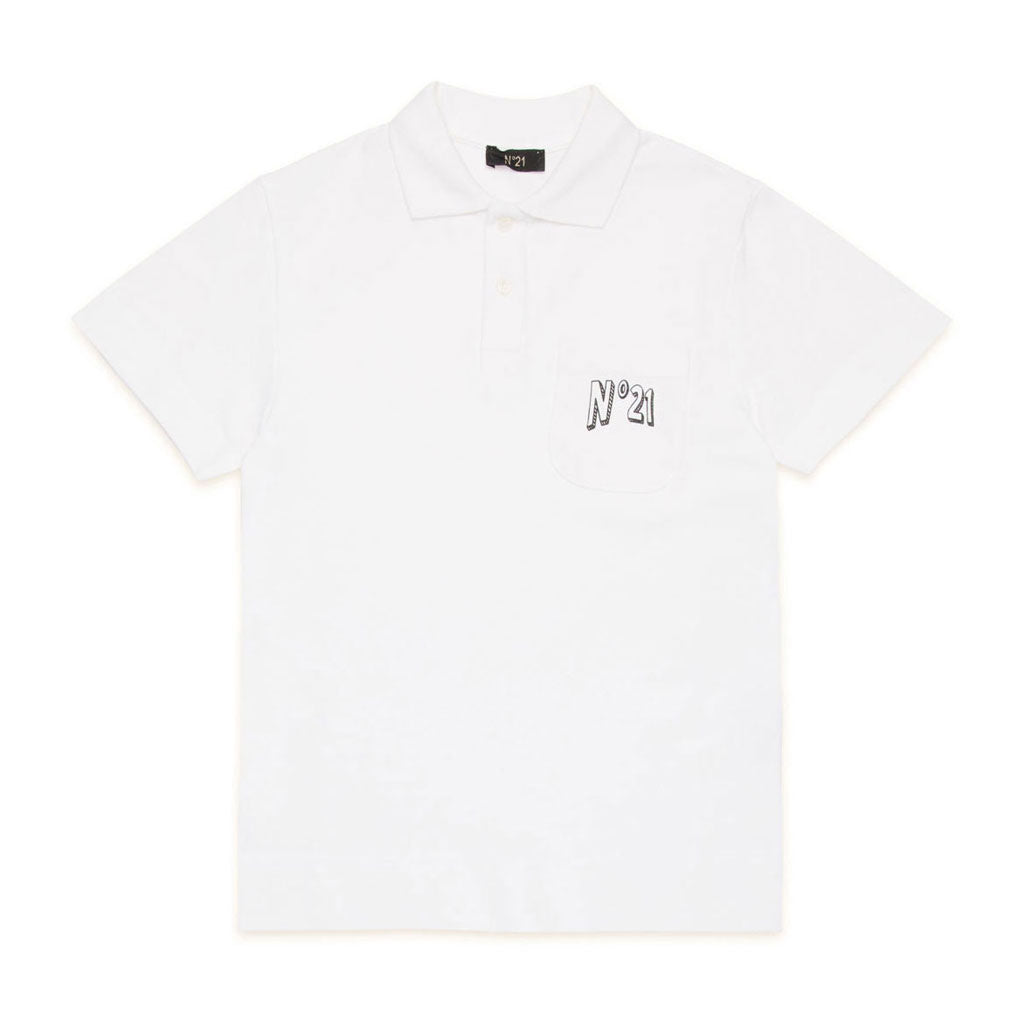 N21 White Logo Polo