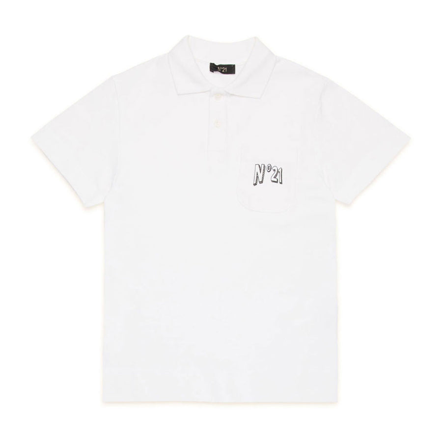 N21 White Logo Polo