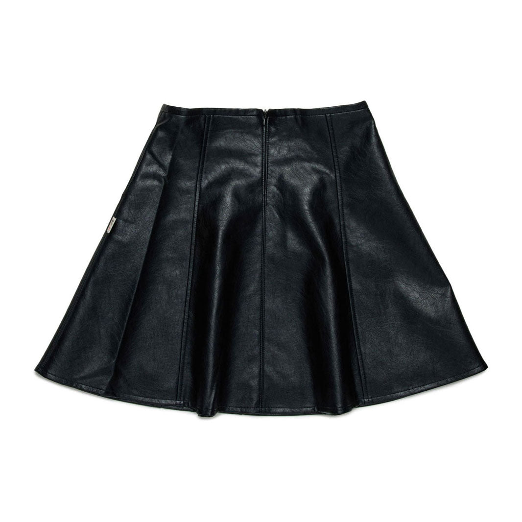 N21 Black Leather Gonna Skirt