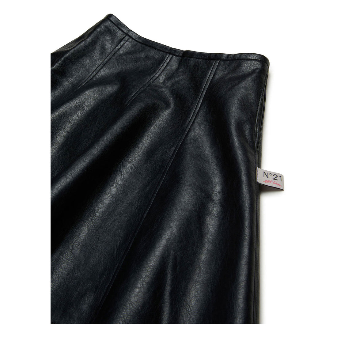 N21 Black Leather Gonna Skirt