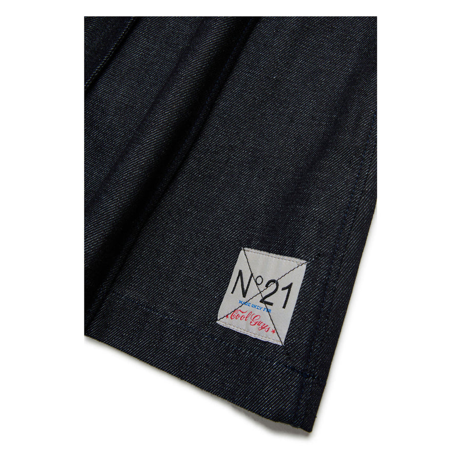 N21 Blue Denim Patch Gonna Skirt