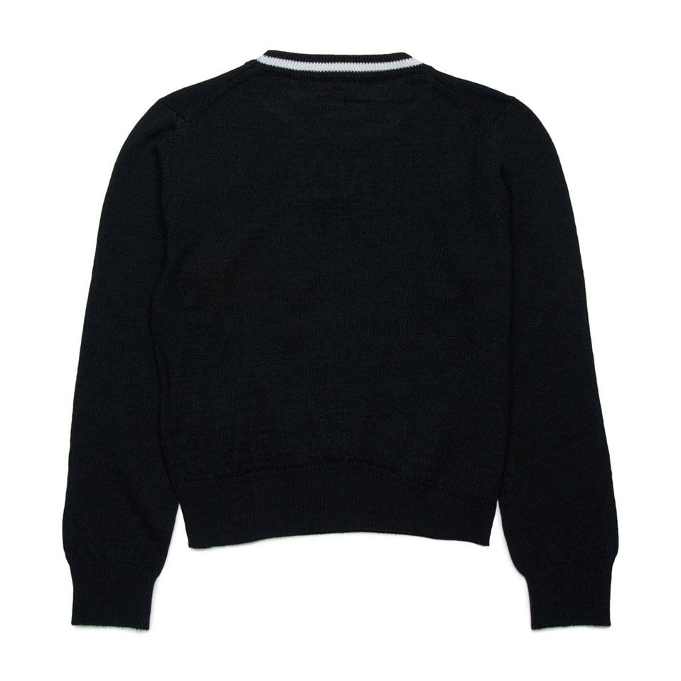 N21 Black Collar Trim Pullover