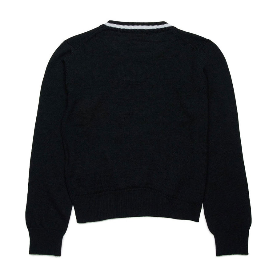N21 Black Collar Trim Pullover