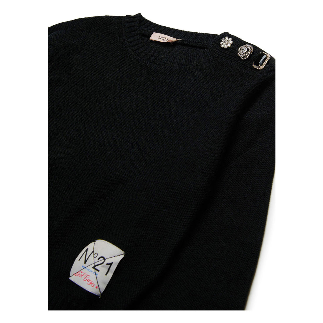 N21 Black Pearl Button Pullover