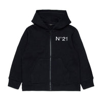 N21  Black Over Felpa Zip Up Sweatshirt