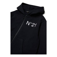 N21  Black Over Felpa Zip Up Sweatshirt