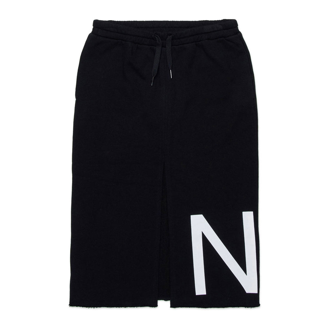 N21  Black Logo French Terry Skirt
