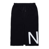 N21  Black Logo French Terry Skirt
