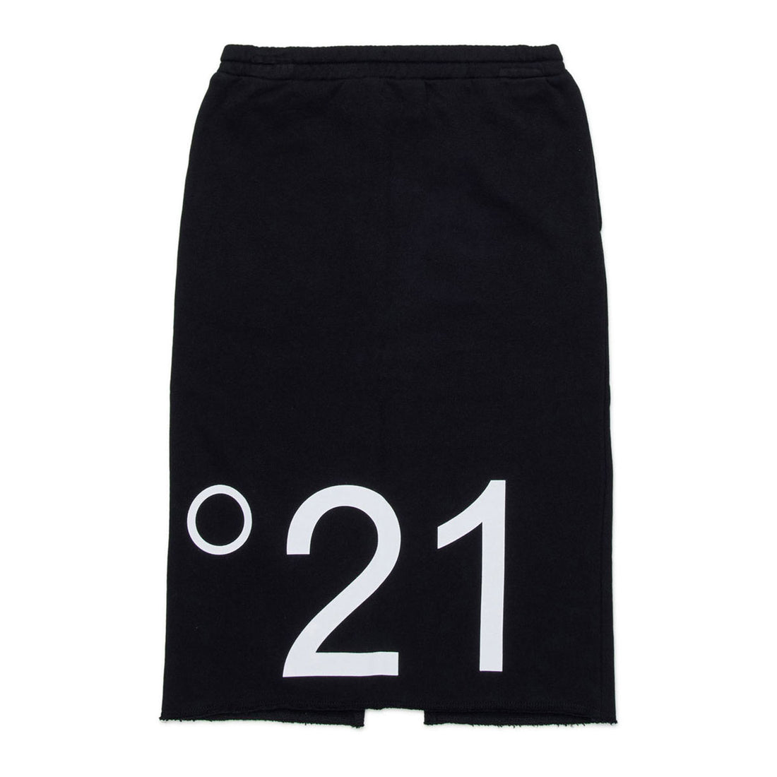 N21  Black Logo French Terry Skirt