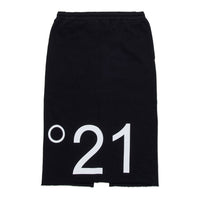 N21  Black Logo French Terry Skirt