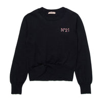 N21  Black Twisted Hem Knit Sweater